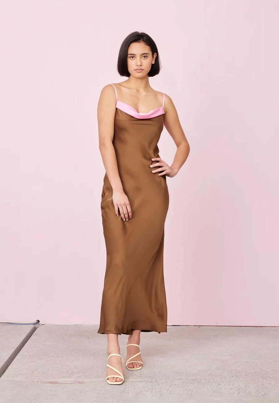 Gemini Satin Slip Dress