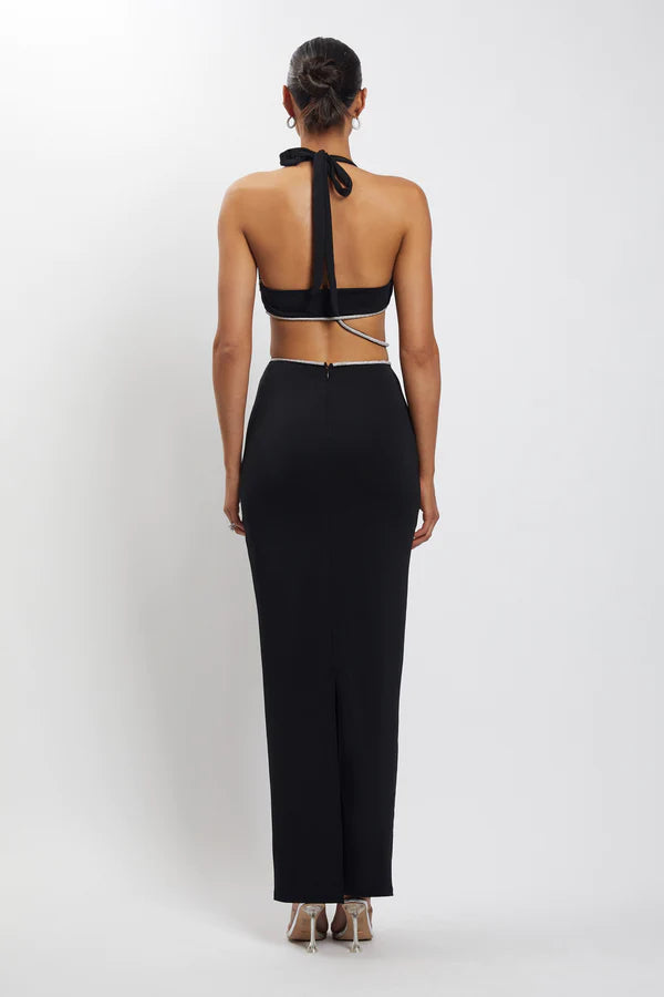 Nicha Diamanté Cut out Midi